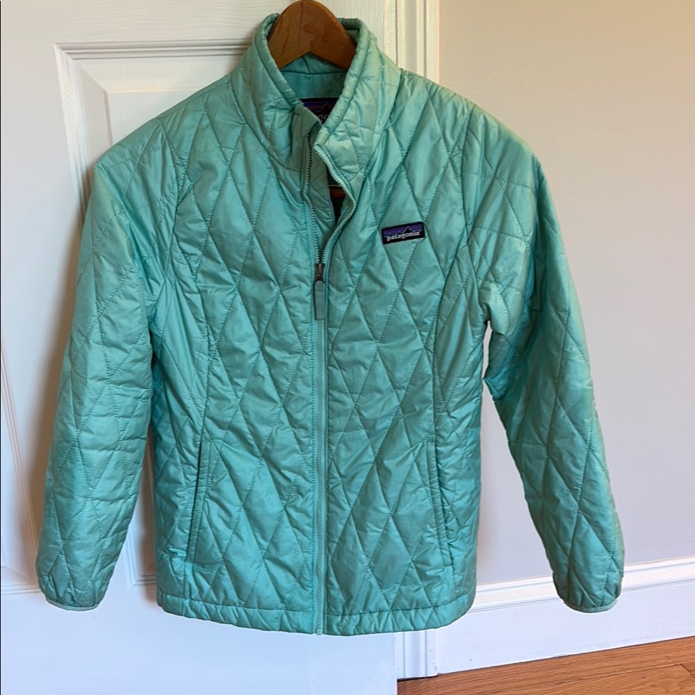 Patagonia Green-blue Puffer Jacket Lightweight Insulated